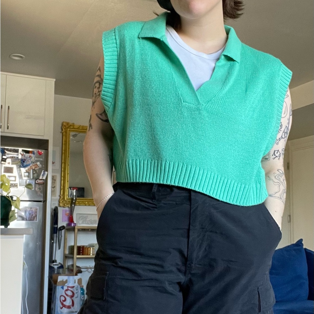 Cropped Sweatervest